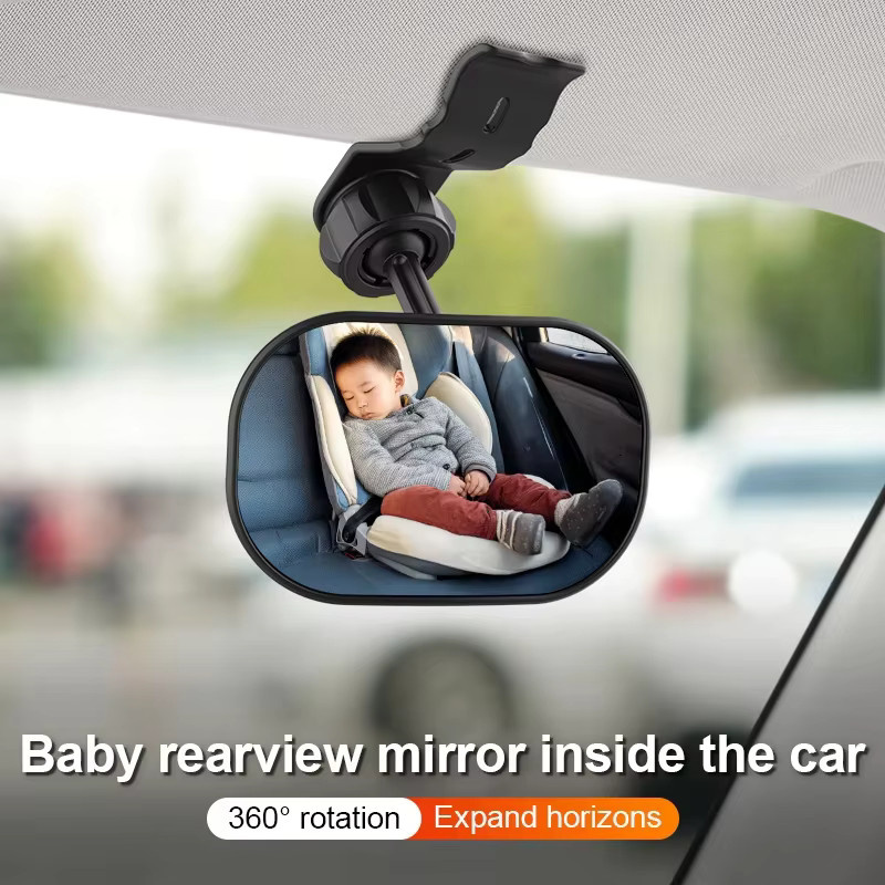 Auto Rückspiegel zur Überwachung von Kindern und Haustieren in Schwarz - Bild 2