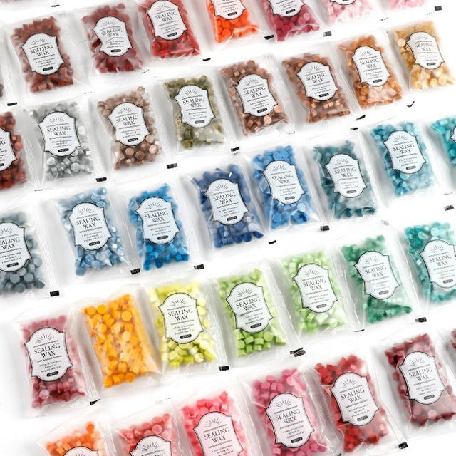 100 Stück Wachsperlen in Multicolour für Wachssiegel zum DIY Basteln und Dekorieren von Hochzeits- oder Geburtstagseinladungen - Bild 1