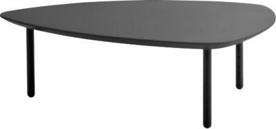 Beistelltisch Leyform EOS in Schwarz mit ovaler MDF Tischplatte und Stahlrohrfüßen, B: 98 cm, T: 91 cm, H: 31 cm - Bild 1
