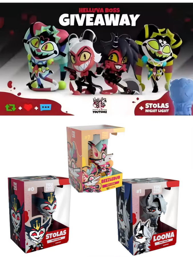 Youtooz Helluva Boss Stolas Blitzo Loona Anime Figuren, Sammlerstück, Limited Edition - Bild 3