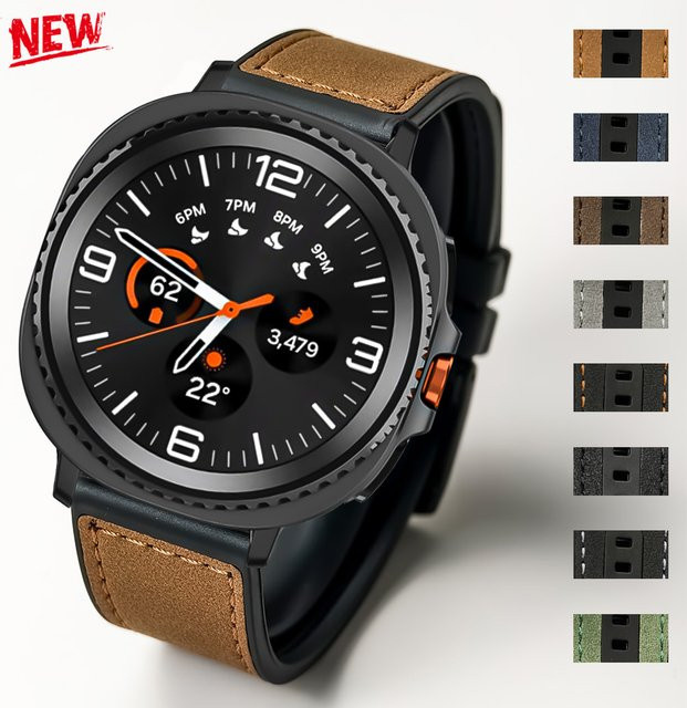 FancyWrist Uhrenarmband Leder-Silikon, 22 mm, Unisex - Bild 1