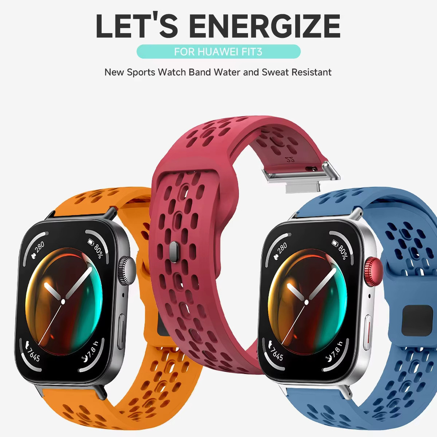Sportarmband Silikon, Huawei Watch Fit 4 Pro, Fit3, Unisex - Bild 5