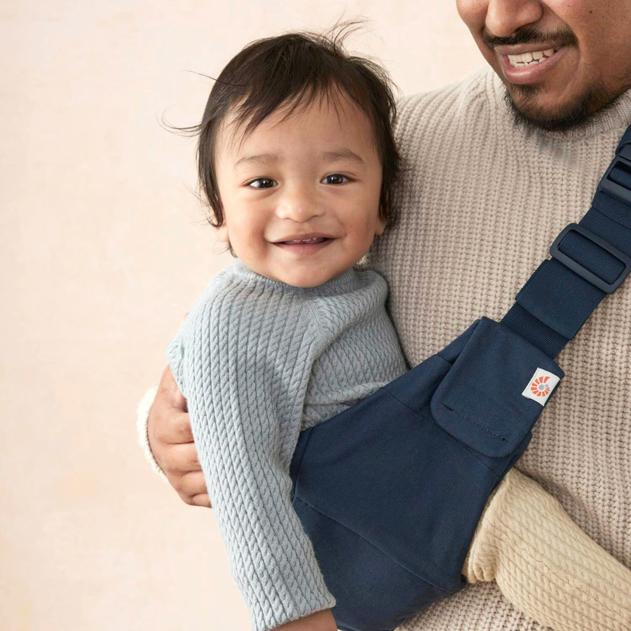 Ergobaby Hüfttrage Upsie Buckle Carrier in Blau aus Baumwolle - Bild 2