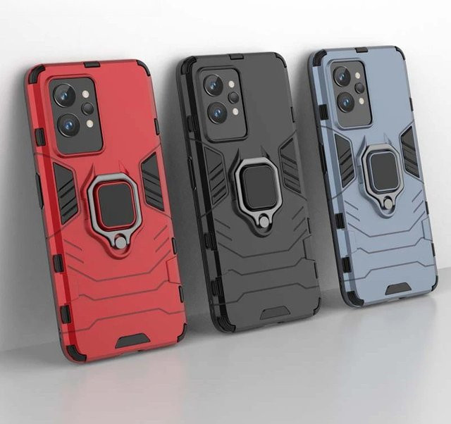 Stoßfeste Rüstung-Schutzhülle von Gusakov für Realme GT Neo 3 2 Pro GT2 5G 6 SE 2T 3T 6T C67 und OPPO A60 A18 A38 A57 A77 in Schwarz - Bild 1