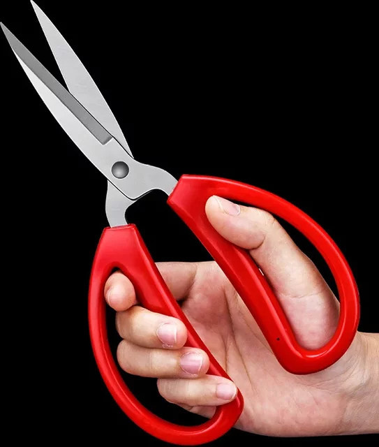 Multifunktionale Edelstahl Schere für Küche, Büro und Haushalt in Schwarz oder Rot - Bild 1