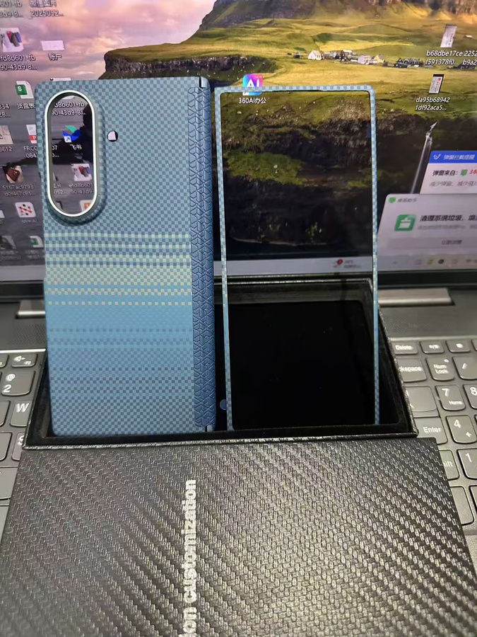 Samsung Galaxy Z Fold 7 Aramid-Hülle mit MagSafe und Qi2 Unterstützung in Blau - Bild 3