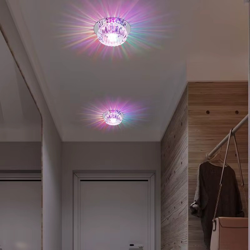 Moderne LED-Deckenleuchte Lava Ball aus Glas und Kristall in Transparent mit Chrom-Finish für Wohnzimmer und Flur - Bild 4