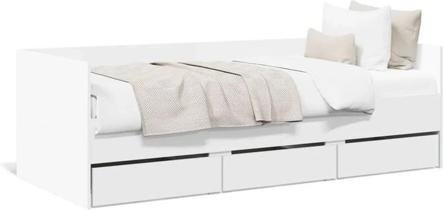 vidaXL Tagesbett mit Schubladen in Weiß ohne Matratze B/T: 100 x 200 cm - Bild 1