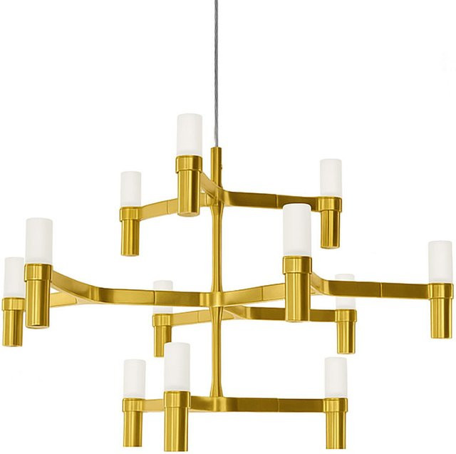 Nemo Lighting Crown Minor Kronleuchter in Gold/Messing aus Aluminium, Glas und Metall - Bild 1
