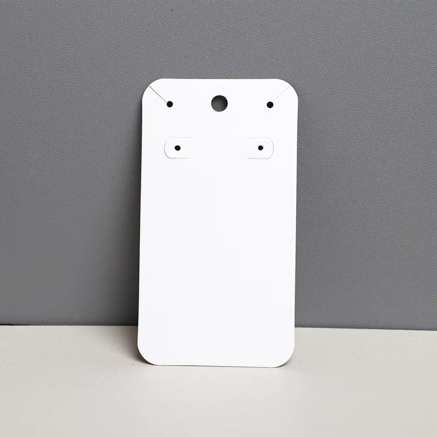 50 Stück Schmuckdisplay Karten von TRYTRYSEE für Halsketten und Hoop Ohrringe in Weiß und Schwarz, B/H: 4,8 x 8,8 cm - Bild 2