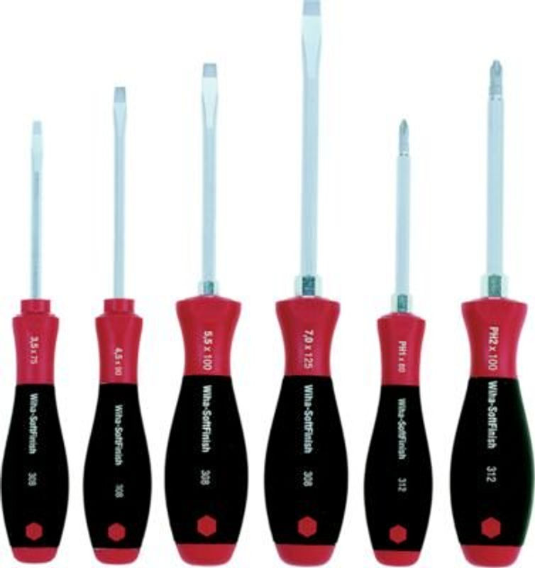Wiha Schraubendreher-Set SoftFinish 6-teilig mit Schlitz und Phillips sowie Sechskantansatz - Bild 4