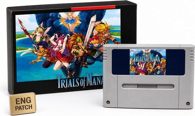 Trials of Manas Premium 16-Bit Action-RPG Retro-Spielkarte Englische Edition mit Box und SRAM-Batterie oder FRAM-Chip Speicherkarte - Bild 1