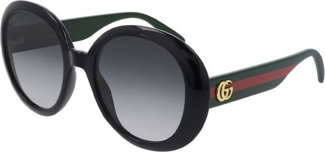 Gucci GG0712S Sonnenbrille, Rund, Vollrand, Acetat, Schwarz, Damen - Bild 1