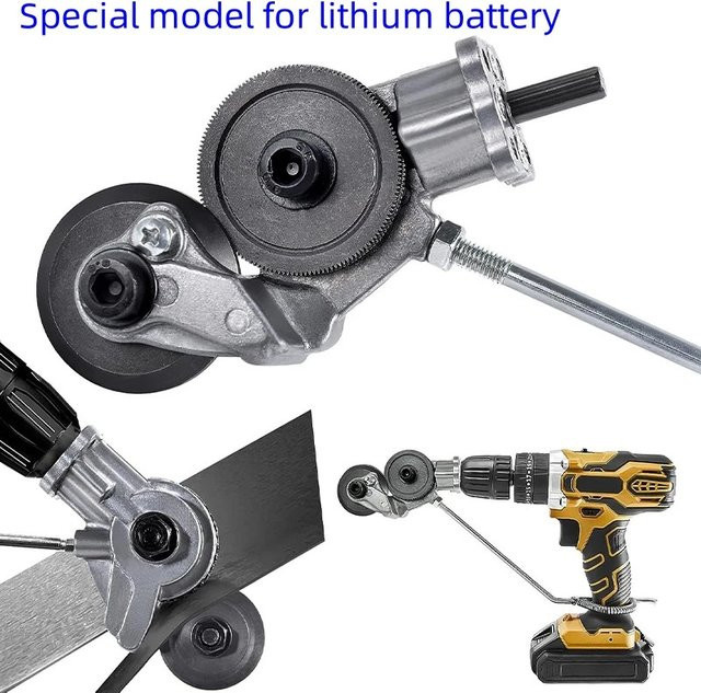 Zimir Elektrischer Doppelkopf-Blechschneider in Silber zur Metallbearbeitung und zum Schneiden von Kupferplatten - Bild 1