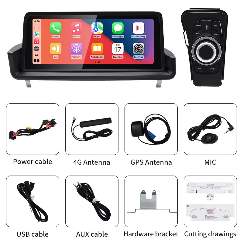 STWEI Android Carplay Multimedia System mit GPS und Bluetooth für BMW 3er E90 E91 E92 E93 in Schwarz - Bild 5