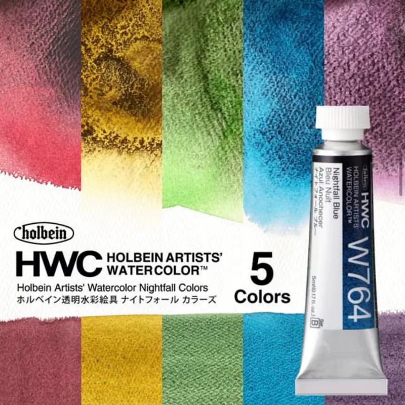 Holbein Künstler Precipitated Aquarellfarbe Nightfall Schwarz 5 ml oder 15 ml - Bild 3