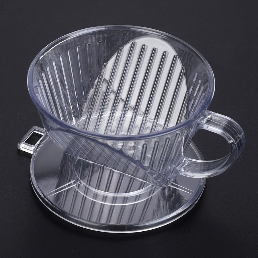 DIYelecs Wiederverwendbarer Kaffeefilterbecher in Kegelform, Transparent, Größe S - Bild 3