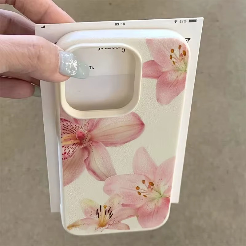 Xiaomi Handyhülle mit Aquarell-Lilien-Lichee-Leder-Muster für Redmi Note 15 14 13 12 11 10 9 8 Pro Plus 4G 5G stoßfeste Schutzhülle - Bild 2