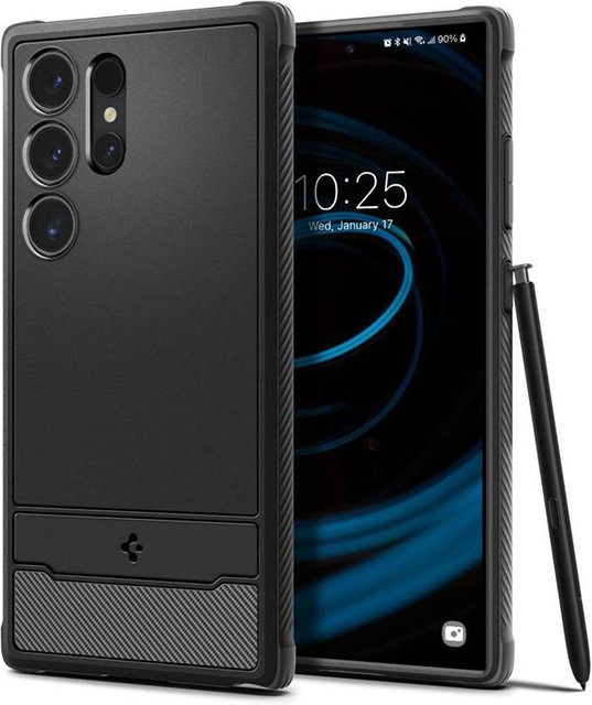 Spigen Rugged Armor Schutzhülle für Samsung Galaxy S24 Ultra in Matt-Schwarz - Bild 1