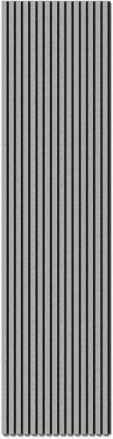Denpanels Akustikpaneel Wandverkleidung in Betongrau mit schwarzem Akustikfilz aus MDF im nordischen Design, Höhe: 240 cm - Bild 1