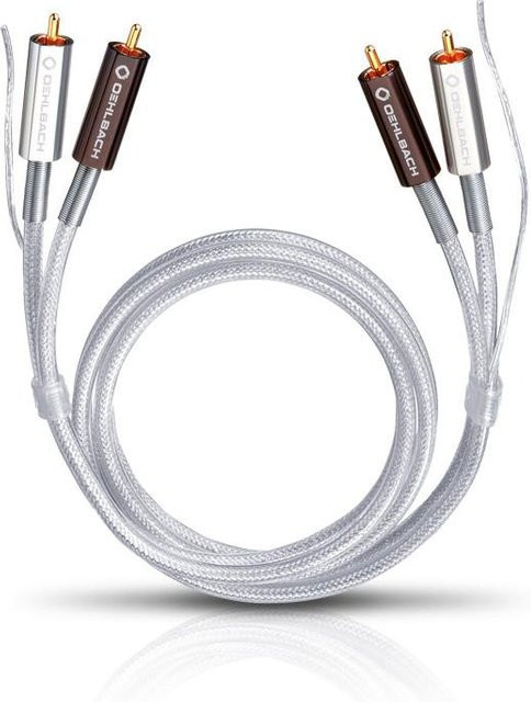 Oehlbach Phono NF Audio-Cinchkabel Silver Express Plus in Silber, Länge: 0,5 m - Bild 1