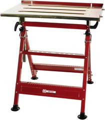 Holzmann Schweißtisch aus Stahl in Rot, höhenverstellbar, Breite: 118 cm, Tiefe: 78 cm - Bild 1
