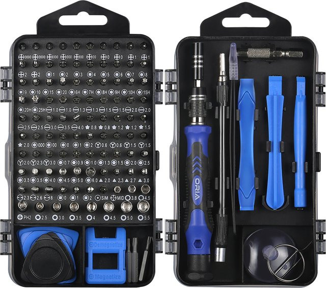 ORIA Präzisions-Schraubendreher-Set 120-in-1 mit magnetischen Bits für Reparaturen an Smartphones, Computern und DIY-Projekten - Bild 1