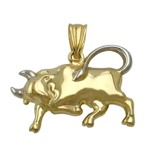 SIGO Anhänger Stier, 375 Gold, Bicolor, Unisex - Bild 1