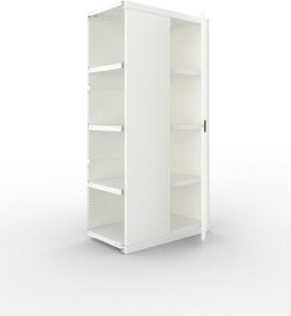 META Schrankmodul CLIP 150 mit Volltüren und 5 Böden, Farbe: Grau, B/T/H: 200 x 100 x 50 cm - Bild 1