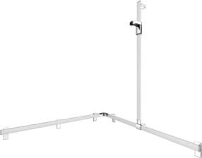 Keuco Duschhandlauf AXESS AL si-el/vc in gebürstetem Nickel, Wandmontage, Winkelform, B/T/H: 115 x 115 x 13,01 cm - Bild 1