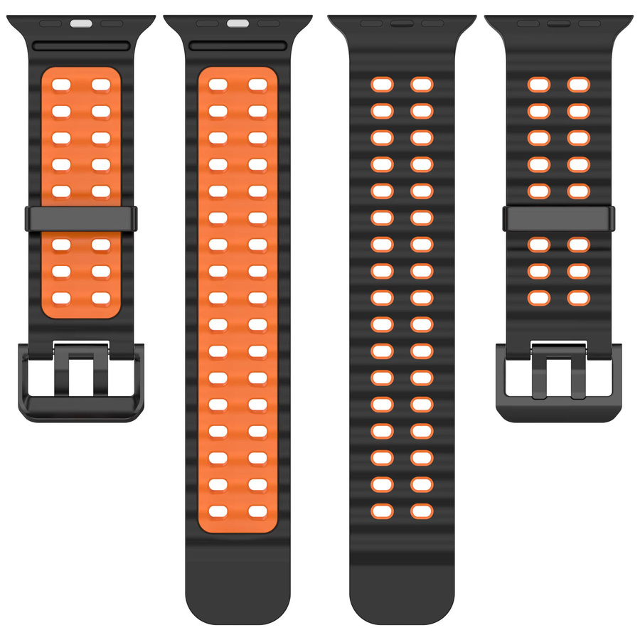Uhrenarmband Silikon, Schwarz, Unisex - Bild 3