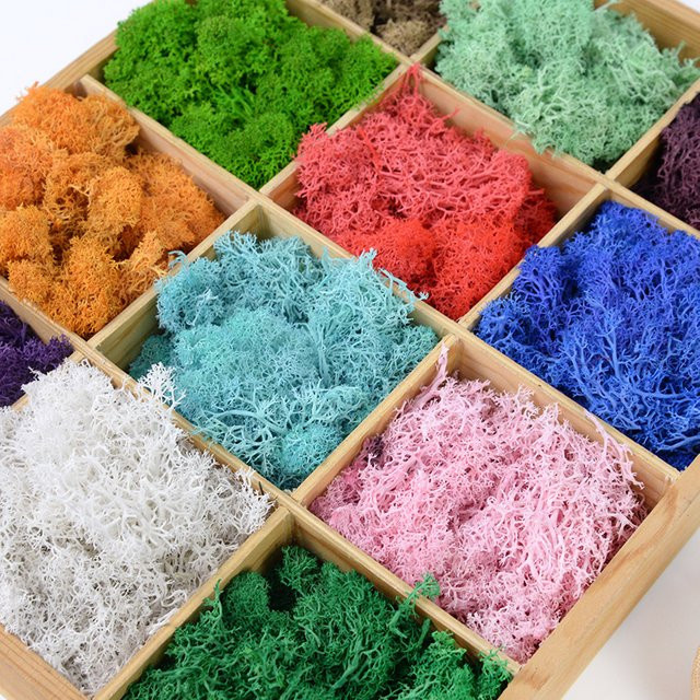 ZQCXLD Künstliches Moos in Grün für DIY Handwerk und Garten Dekoration, 20g bis 40g - Bild 1