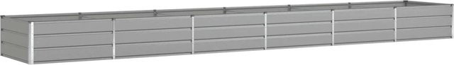 vidaXL Pflanzkübel aus verzinktem Stahl in Hellgrau, B/T/H: 195 x 100 x 45 cm - Bild 1