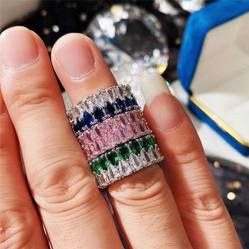 Huitan Ring, Silber, Zirkonia, Damen - Bild 1