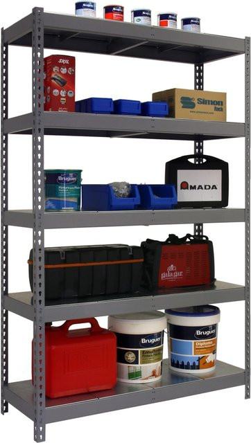 PROREGAL Schwerlastregal Metal Yeti Light Five in Grau, H x B x T: 200 x 120 x 45 cm, Fachlast 300 kg - Bild 1