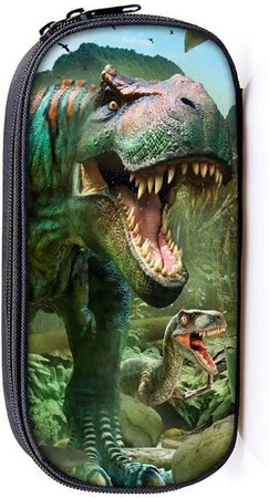 Fancy Style Studio Kosmetiktasche und Federmäppchen mit Dinosaurier-Druck für Kinder in Multicolour