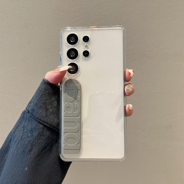 Transparente elastische Handgelenkband-Hülle für Samsung Galaxy S24 Ultra S23 Ultra S25 Ultra und S26 Ultra - Bild 1