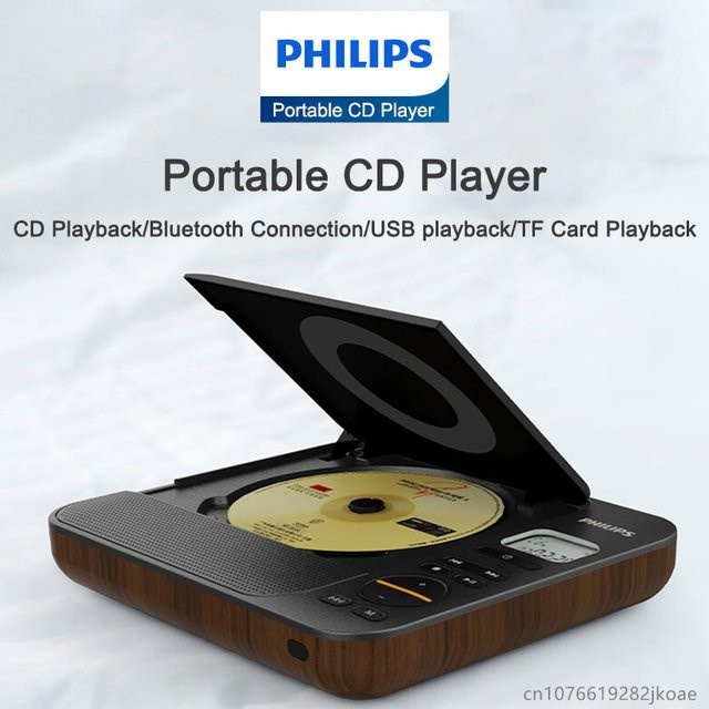 Philips EXP5608 CD-Lautsprecher mit Bluetooth in Schwarz und Braun - Bild 1