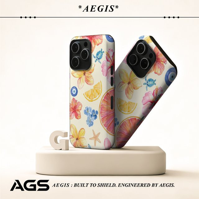 Potdemiel Summer Ocean Vibe Handyhülle für iPhone 17 16 15 14 13 Pro Max Plus, magnetisches Double-Layer Tough Case, multicolour - Bild 1