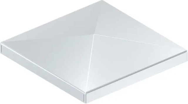 FeNau Pfeilerbedecker aus Stahl, galvanisch verzinkt, Farbe: Silber, Breite: 8,0 cm, Höhe: 7,6 cm - Bild 1