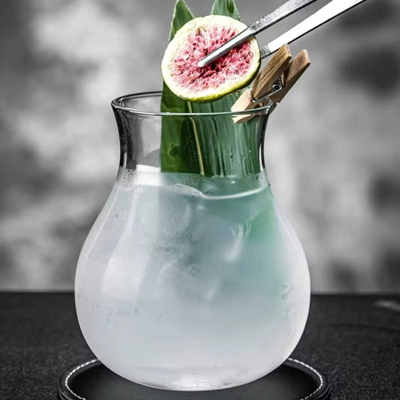 USEEKRIL Bauch-Cocktailglas in Transparent, kreativer Tumbler aus Glas für Whisky und Bar-Zubehör - Bild 2