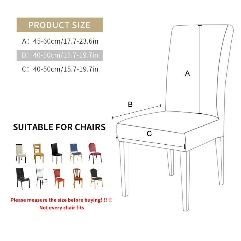 Wasserdichter und elastischer Stuhlbezug aus Jacquard-Polyester für Esszimmerstühle, Waschbar - Bild 2