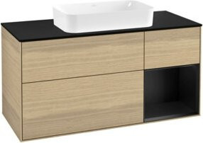 V&B Waschtischunterschrank Finion in Eiche Beige lackiert, Breite: 120 cm, Tiefe: 50,1 cm, Höhe: 50,1 cm - Bild 1
