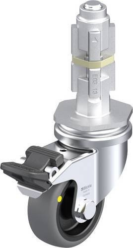 Blickle LRA-TPA 50G-FI-ELS-E03 Lenkrolle mit Feststeller in Schwarz, Grau und Silber, Rad-Durchmesser: 50 mm, Tragfähigkeit: 30 kg - Bild 1