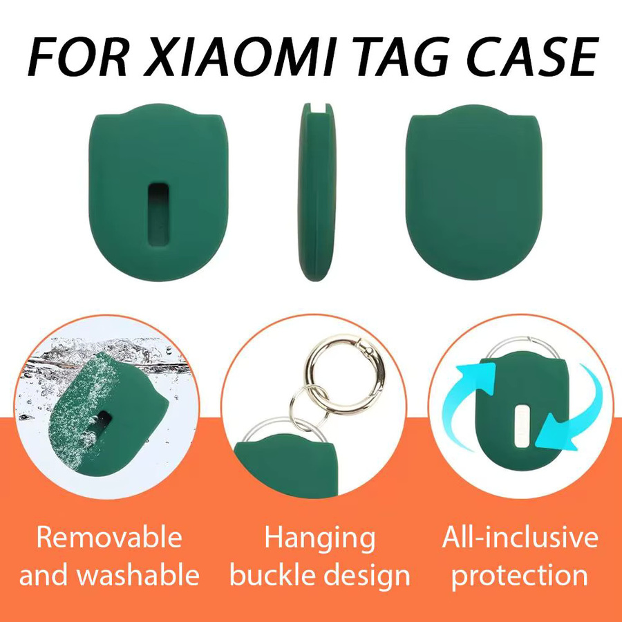 Stoßfeste und kratzfeste Silikon-Schutzhülle für Xiaomi Tag in Grün - Bild 6
