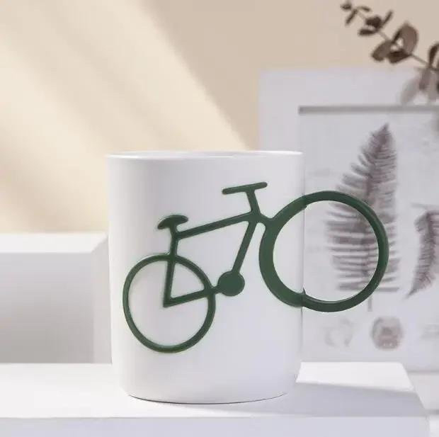 Paar Fahrradlenker Becher aus Kunststoff in Weiß, 400 ml - Bild 1