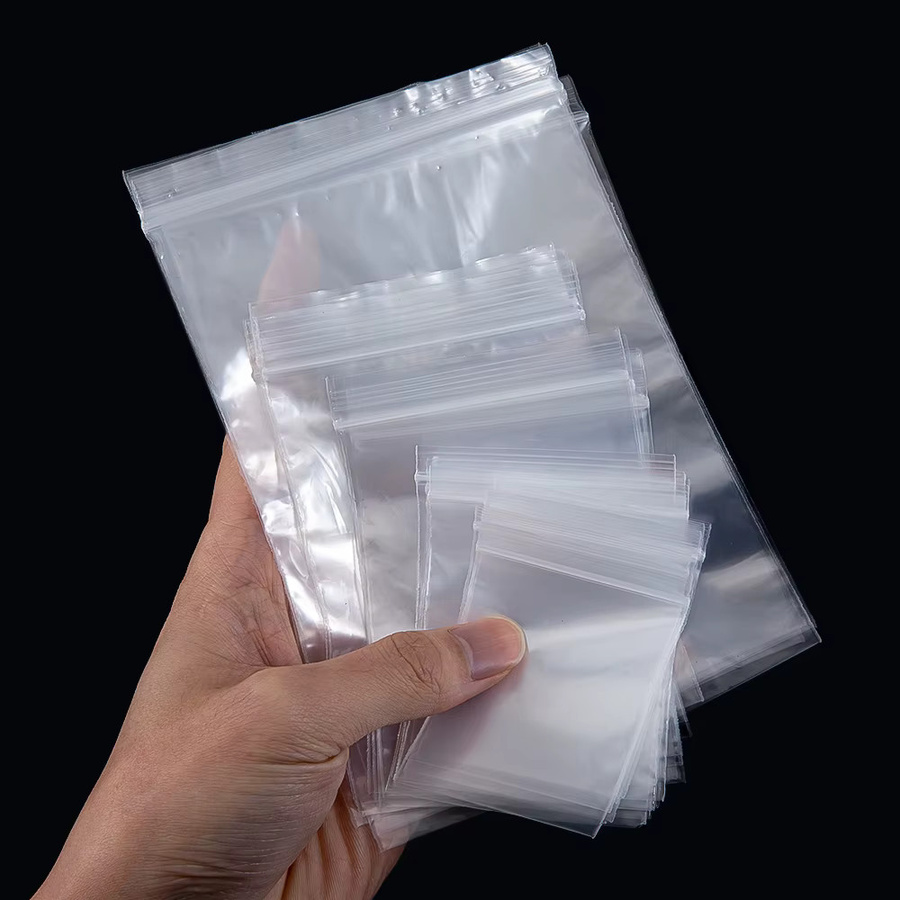50 Stück Ailimi Kunststoff-Aufbewahrungsbeutel mit Reißverschluss, transparent und wiederverschließbar - Bild 3