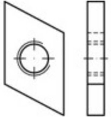 TOOLCRAFT 161554 Gewindeplatten für Hammerkopfschrauben M10 aus Stahl, galvanisch verzinkt, Silber, 100 Stück - Bild 1
