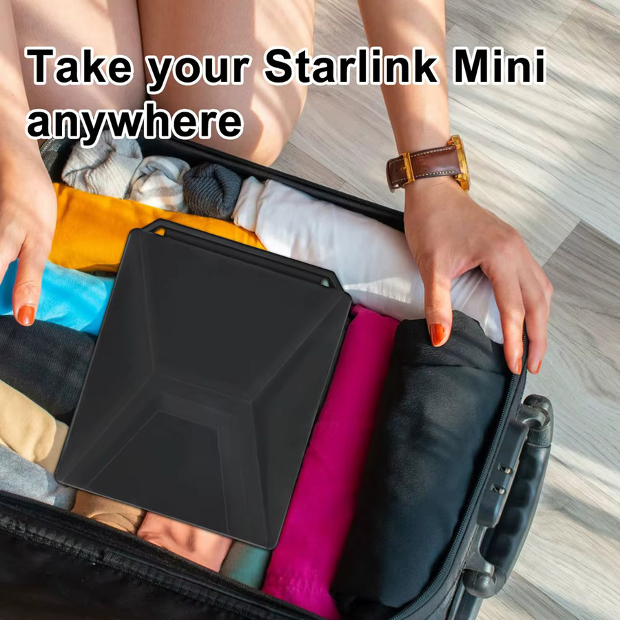 SZKOSTON Silikon Schutzhülle für Starlink Mini in Grau, wasserdicht und rutschfest - Bild 5