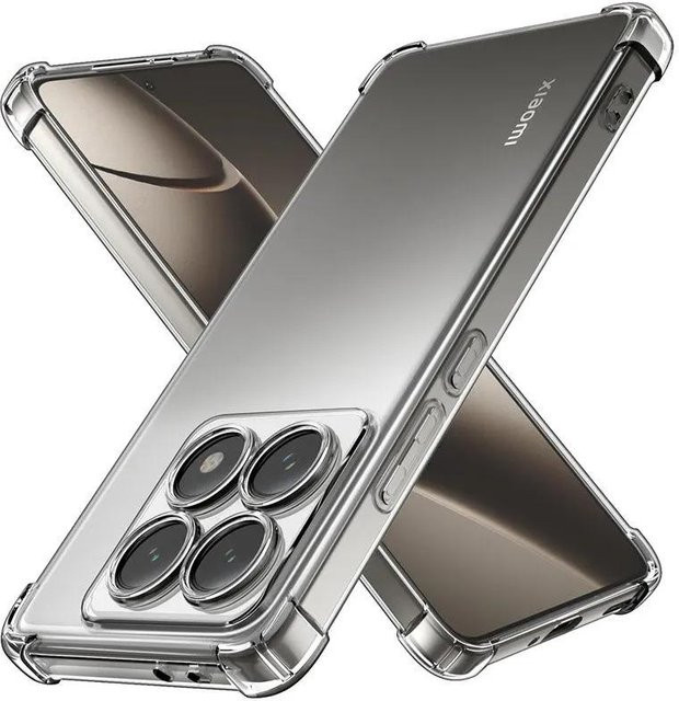 Stoßfeste Schutzhülle für Xiaomi 14 Pro und 14T Pro, transparente Bumper Case mit verstärkten Ecken - Bild 1